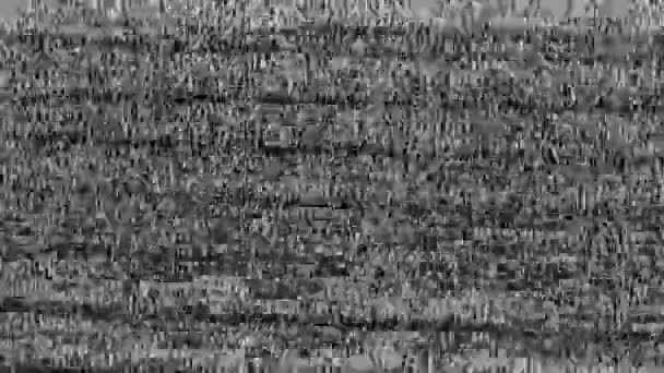 TV screen no signal, static noise and TV static fill the screen (Loop). HD — Stock Video