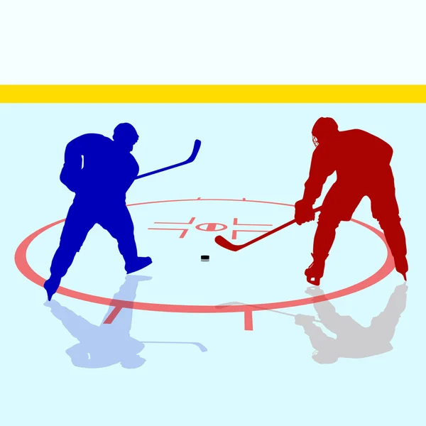 Παίκτες χόκεϊ επί πάγου. Εικονογράφηση διανύσματος — Διανυσματικό Αρχείο