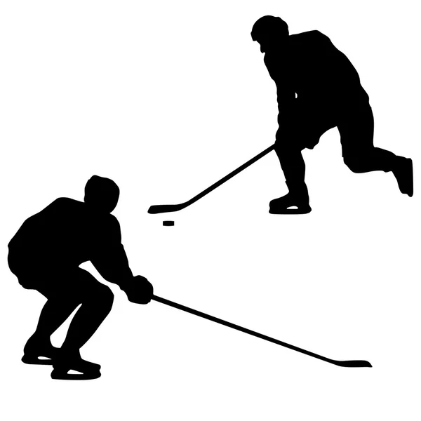 Joueurs de hockey sur glace. Illustration vectorielle — Image vectorielle