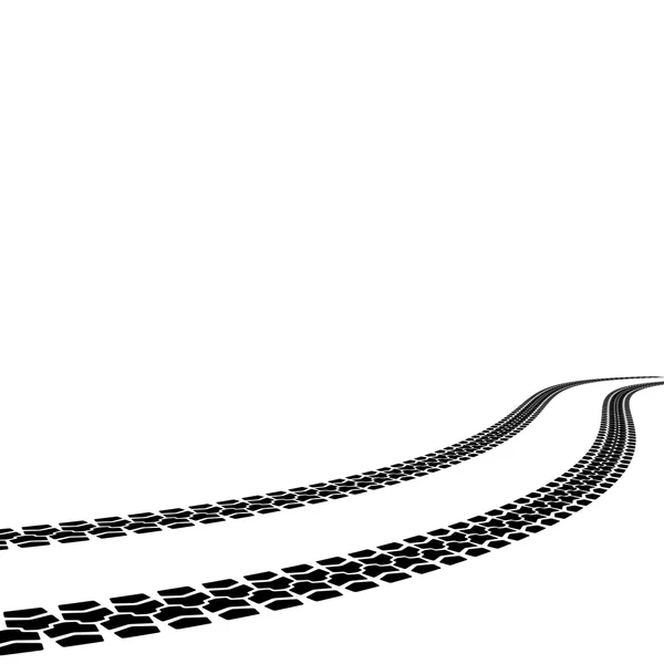 Empreintes de pneus, illustration vectorielle — Image vectorielle