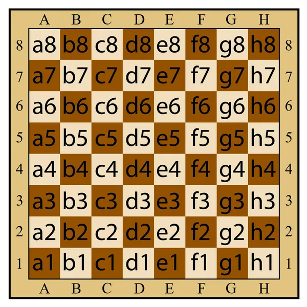Échiquier sans pièces d'échecs — Image vectorielle