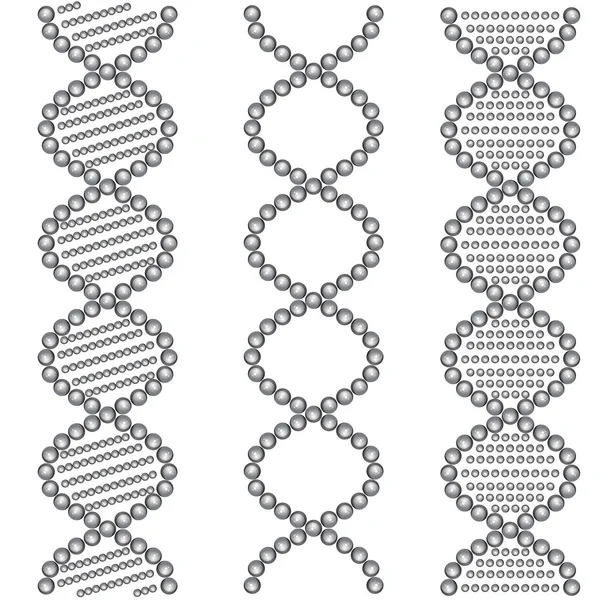 Símbolos de ADN. Ilustración vectorial . — Archivo Imágenes Vectoriales