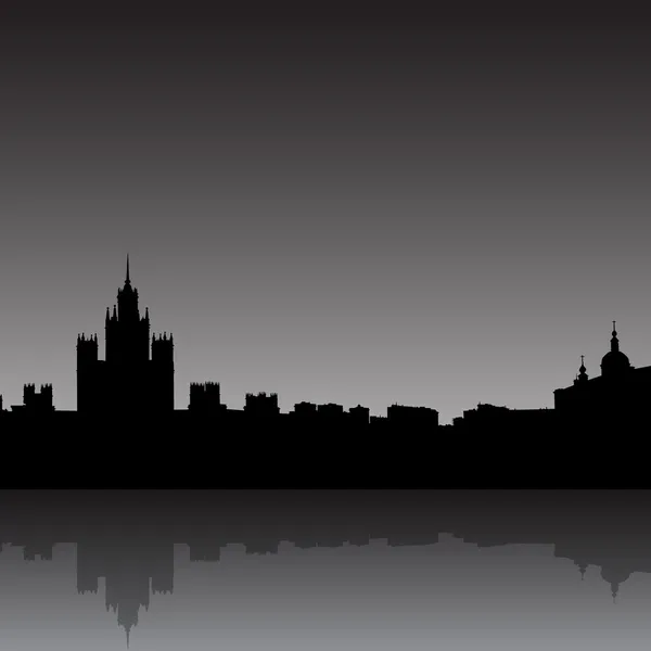 Moscow city silhouette skyline vector illustration — Stock Vector