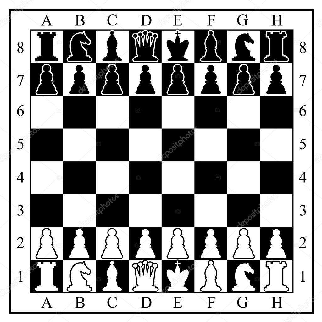 Chess Pieces On A Chess Board. Vector Illustration Royalty Free SVG,  Cliparts, Vectors, and Stock Illustration. Image 58629690.