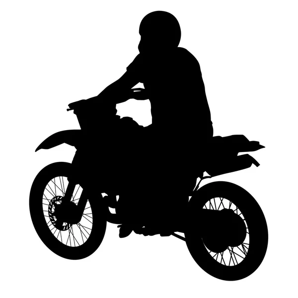 Black silhouettes sport bike on white background. Vector illustr — Stock Vector