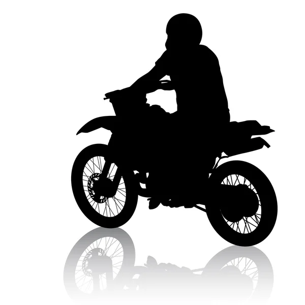 Black silhouettes sport bike on white background. Vector illustr — Stock Vector