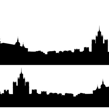 Moskova şehir silueti skyline vektör çizim