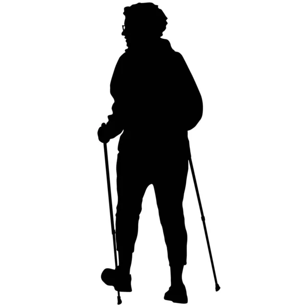 白い背景に障害者のシルエット — ストックベクタ