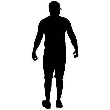 Beyaz Arkaplanda Duran Siluet Grubu.