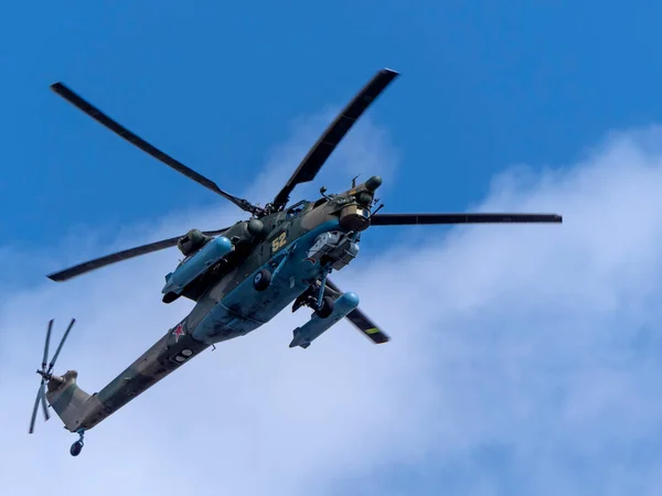 Kubinka Russia May 2021 Attack Helicopter Mil Strizhi Aerobatic Team — 스톡 사진