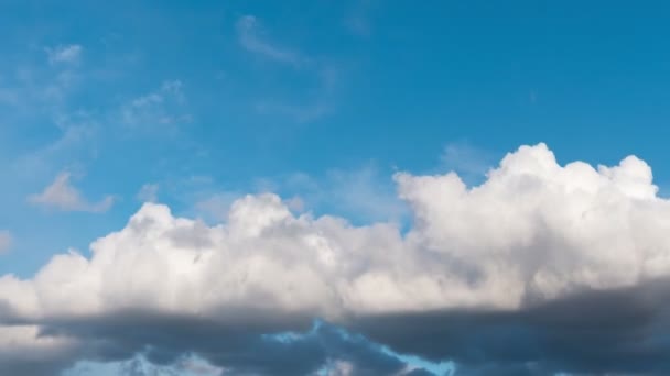 Zeitraffer Fliegender Wolken Natur Hintergrund Keine Vögel Kein Flackern — Stockvideo