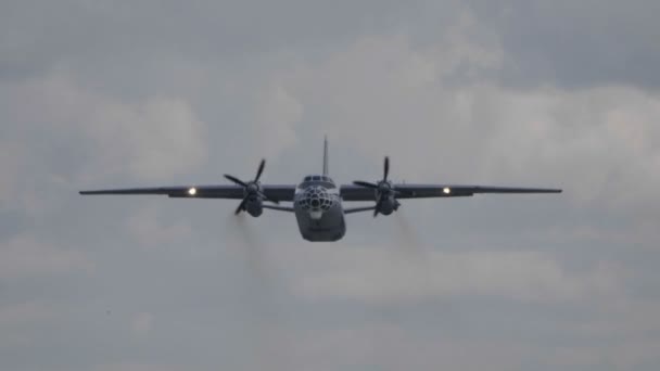 KUBINKA, RUSSIA - May, 15, 2021: Takeoff of An-30 STRIZHI Aerobatic Team 30TH Anniversary Event. — Stock Video