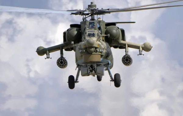 Kubinka Russia May 2021 Attack Helicopters Mil Strizhi Aerobatic Team — Stock Photo, Image