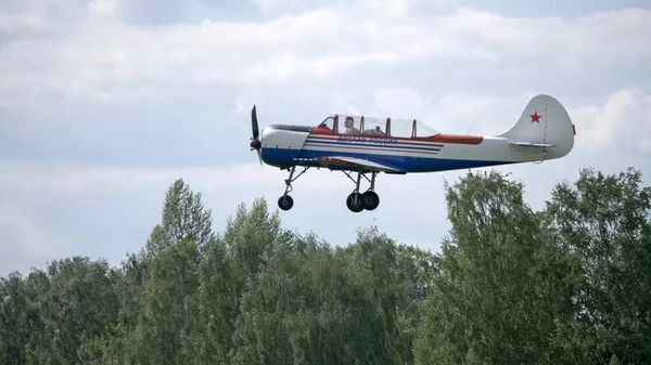 Moscow Region Chernoe Airfield May 2021 Airplane Yak Sky Aviation — Stock Photo, Image