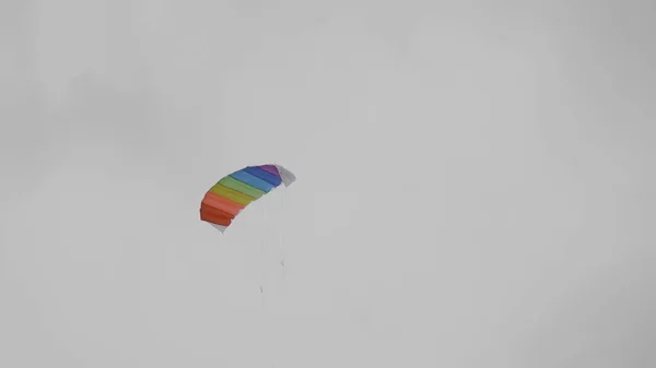 Cerf Volant Bleu Planant Dans Ciel — Photo