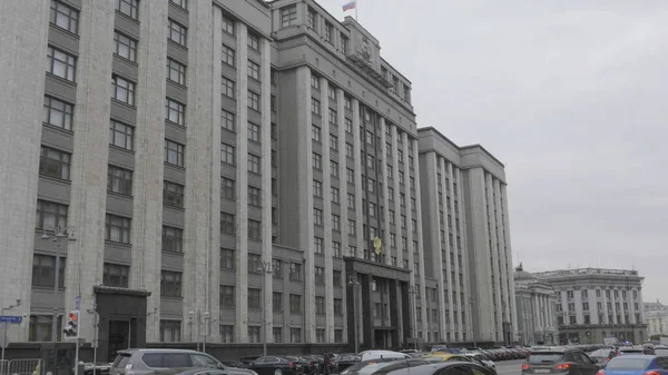 Moscow Russia May 2019年 国家杜马立面 俄罗斯联邦议会大楼 莫斯科中部地标 — 图库照片