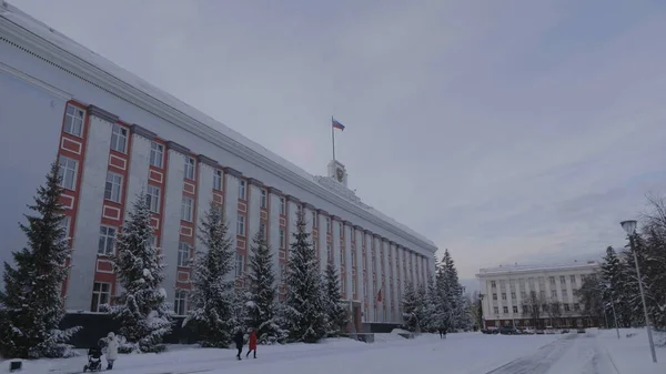 Barnaul January Central Area City Rush Hour January 2018 Barnaul — Stock Photo, Image