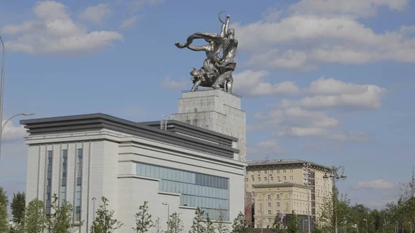 Moscou Russie Avril 2019 Monument Ouvrière Fermière Collective Centre Exposition — Photo
