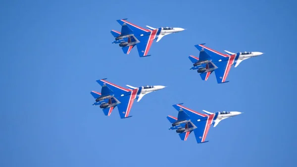 Moscú Rusia Zhukovsky Airfield Agosto 2019 Equipos Acrobáticos Caballeros Rusos —  Fotos de Stock