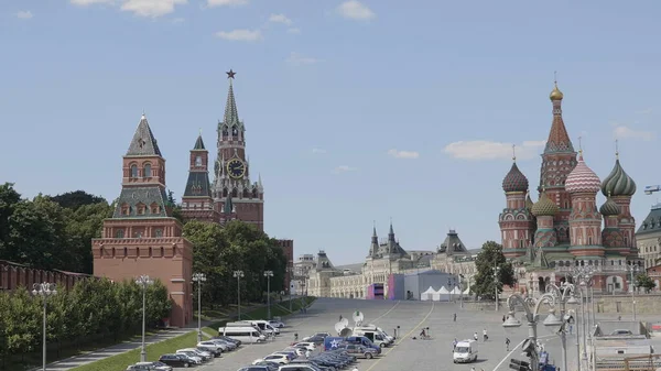 Moscow Kremlin Main Clock Named Kuranti Spasskaya Tower Red Square — Stock Photo, Image