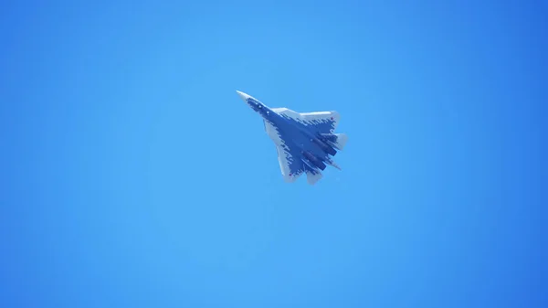 Moscow Russia Zhukovsky Airfield August 2019 Demonstration Latest Russian Fighterof — Stock Photo, Image