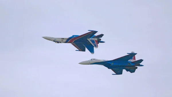 Moscú Rusia Zhukovsky Airfield Agosto 2019 Equipos Acrobáticos Caballeros Rusos — Foto de Stock