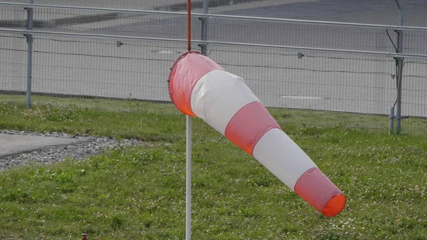 Frayed Windsock Moderate Wind Airfield — Stock Photo, Image