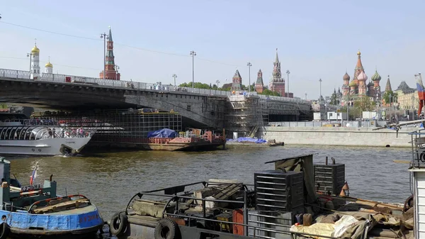 Hermosa Vista Del Kremlin Moscú Desde Río Rusia — Foto de Stock