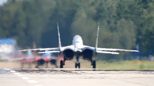 Moscova Rusia Zhukovsky Airfield August 2019 Echipa Aerobatică Accelerează Zborul — Fotografie, imagine de stoc