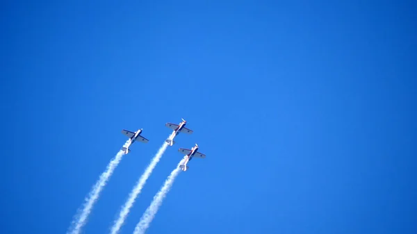 Moskova Rusya Zhukovsky Havaalanı Ağustos 2019 Aerobatik Uçak Yak Uluslararası — Stok fotoğraf