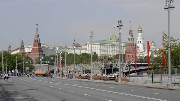 Moscú Vista Del Gran Palacio Del Kremlin Desde Terraplén Del — Foto de Stock