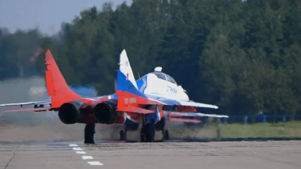Moskwa Rosja Zhukovsky Airfield Sierpnia 2019 Zespół Akrobacyjny Wibruje Mig — Zdjęcie stockowe