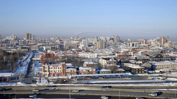 Stad Barnaul Uitzicht Stad Kerk Altai Rusland — Stockfoto