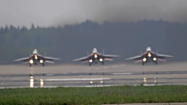 Moscow Russia Zhukovsky Airfield Серпня 2019 Airobatic Team Speed Mig — стокове фото