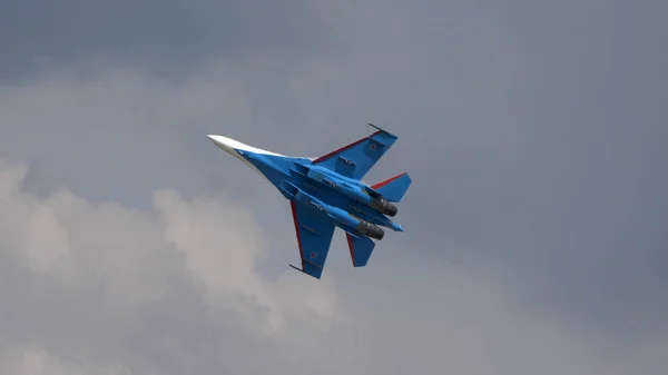 Moskva Ryssland Zhukovsky Flygfält Juli 2021 Aerobatiska Team Ryska Riddare — Stockfoto