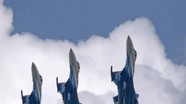 Moskva Ryssland Zhukovsky Flygfält Juli 2021 Aerobatiska Team Ryska Riddare — Stockfoto