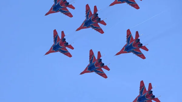 Moskau Russland Flugplatz Schukowski August 2019 Kunstflugteam Absolviert Demonstrationsflug Der — Stockfoto