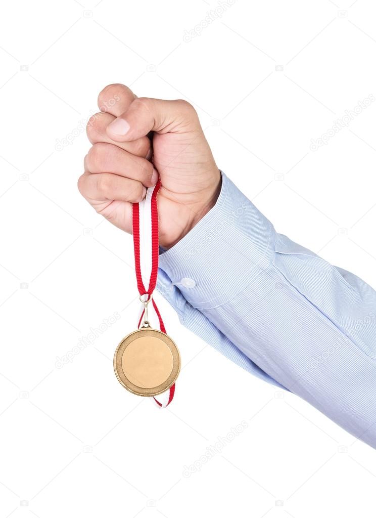 Gold medal in hand