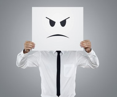 Angry businessman clipart