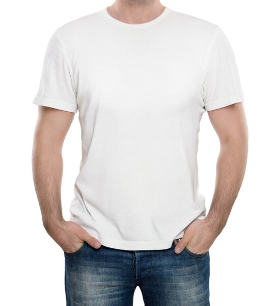Blank white t-shirt with copy space