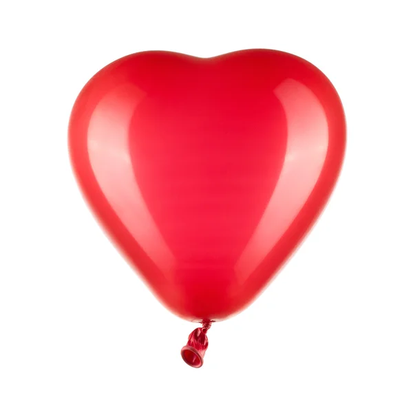 Ballon rouge en forme de coeur avec chemin de coupe — Photo