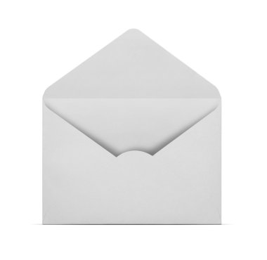Blank envelope with clipping path clipart