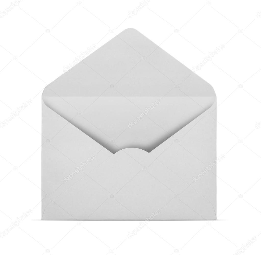 Blank envelope with clipping path