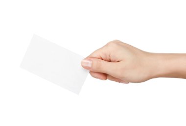 Elinde boş kartvizit var.
