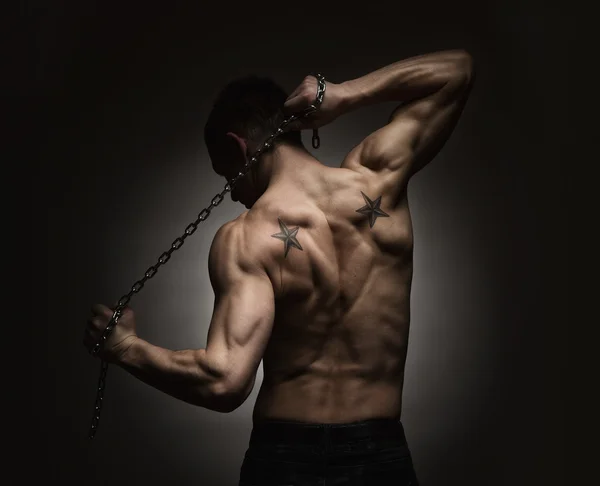 Athlete stretching out Stock Photo