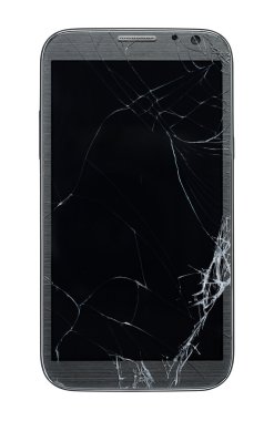 Broken smart phone clipart