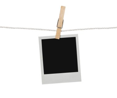 clothesline üzerinde boş fotoğraf