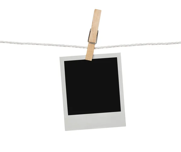 Fotografia in bianco sulla clothesline — Foto Stock