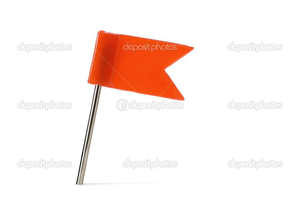 Red flag pin