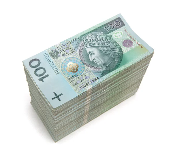 Valuta di carta isolata su bianco — Foto Stock